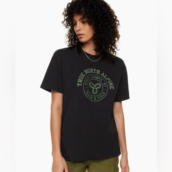 Aritzia TNA Black Graphic Tee - Picture 1 of 4